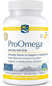 ProOmega, Lemon Flavor - 60 Soft Gels - 1280 mg Omega-3 - High Potency Fish Oil with EPA & DHA - Promotes Brain, Eye, Heart, & Immune Health - Non-GMO - 30 Servings in Pakistan