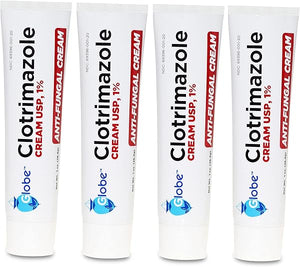 Globe (4 Pack) Clotrimazole Cream 1% (1 oz) Relieves The itching, Burning, Cracking and Scaling associated Athletes Foot, Jock Itch, Ringworm and More. in Pakistan