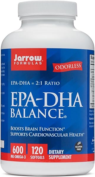 Jarrow Formulas EPA-DHA Balance, 1,200 mg Omega-3 Fatty Acids for Cardiovascular Support, 120 Softgels, 60 Day Supply in Pakistan