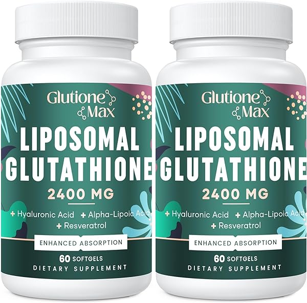 2400MG Liposomal Glutathione | Max Absorption | Glutathione Supplement with Hyaluronic Acid, Resveratrol, L - Glutathione Reduced, Non - GMO Antioxidant for Aging Defense, Energy, 120 Softgels in Pakistan