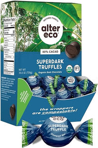 SuperDark Chocolate Truffles | Pure Dark Cocoa, Fair Trade, Organic, Non-GMO, Gluten Free | 60 Truffles in Pakistan