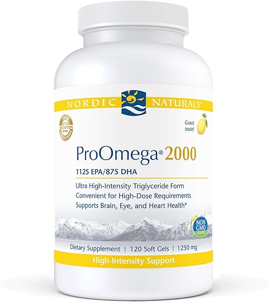 ProOmega 2000, Lemon Flavor - 120 Soft Gels - 2150 mg Omega-3 - Ultra High-Potency Fish Oil - EPA & DHA - Promotes Brain, Eye, Heart, & Immune Health - Non-GMO - 60 Servings in Pakistan in Pakistan