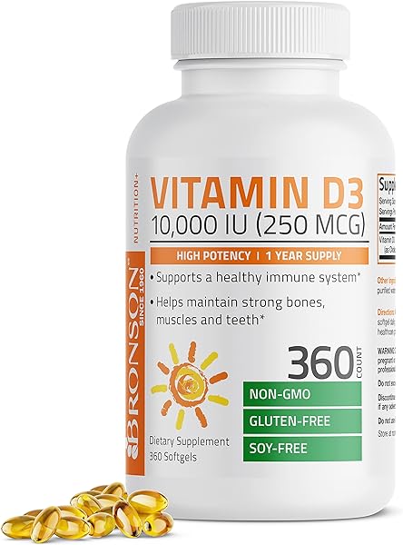 Bronson Vitamin D3 10,000 IU (250 mcg) High P in Pakistan