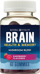 Brain Health & Memory Gummies; Provides Daily Brain Health Support; Functional Mushroom Extract Blend; Vegan, Gluten Free; Delicious, Raspberry Flavored; 60 Gummies* in Pakistan