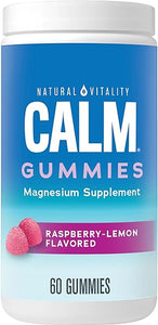 CALM, Magnesium Citrate Supplement, Stress Relief Gummies, Supports a Healthy Response to Stress, Gluten Free, Vegan, Raspberry Lemon Flavored, 60 Gummies in Pakistan