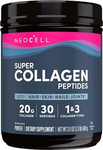 Super Collagen Peptides, 20g Collagen Peptides per Serving, Gluten Free, Keto Friendly, Non-GMO, Grass Fed, Healthy Hair, Skin, Nails and Joints, Unflavored Powder, 21.2 oz., 1 Canister in Pakistan