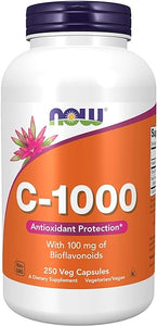 NOW Supplements, Vitamin C-1,000 with 100 mg of Bioflavonoids, Antioxidant Protection*, 250 Veg Capsules in Pakistan