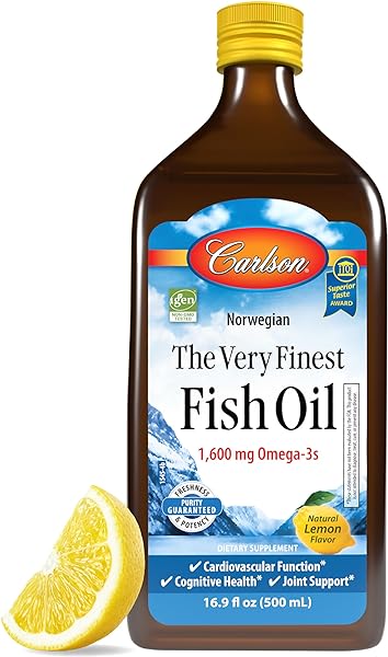 The Very Finest Fish Oil, 1600 mg Omega-3s, Liquid Supplement, Norwegian, Wild-Caught, Sustainably Sourced , Lemon, 16.9 Fl Oz in Pakistan in Pakistan