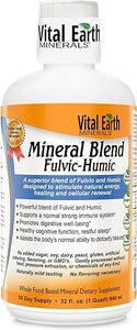 Vital Earth Minerals Fulvic Humic Mineral Blend Liquid – Fulvic Acid Supplement with 70+ Trace Minerals, Electrolytes for Recovery, Balance & Energy, 32 Oz + 1 Oz Cup in Pakistan