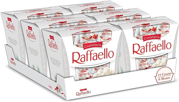 Ferrero Raffaello, 15 Count, 6 Pack, Premium Gourmet White Almond, Cream and Coconut, Candy for Gifting, Mother's Day Gift, 5.3 oz Each in Pakistan in Pakistan