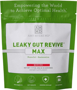 Dr. Amy Myers Leaky Gut Revive MAX Powder for Leaky Gut Repair – Potent L-Glutamine Powder to Support Constipation, IBS, Diarrhea, Bloating, Gas, SIBO – Plant Based Supplement for Gut Health, 1 Month in Pakistan