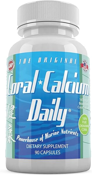 Coral Calcium Pure Okinawa - Marine-Grade Supplement with 72 Trace Minerals - 1475mg, 90 Capsules (1 Month Supply) in Pakistan in Pakistan