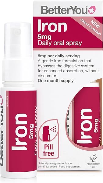 Iron 5 Oral Spray - Natural Liquid Vitamin Supplement - Daily Iron Supplement Vitamin Spray - Easy, Tasty Alternative to Pills - 0.85 oz in Pakistan