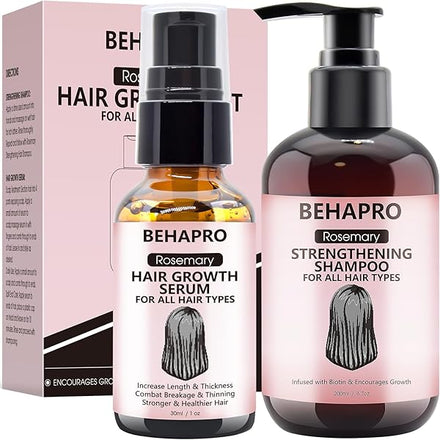 Rosemary Oil Hair Growth Serum w/Hair Growth Shampoo,Biotin Castor Oil Argan Oil Hair Growth Products for Thinning Hair & Hair Loss,Womens Gifts for Christmas Stocking Stuffers for Women Her Wife Mom in Pakistan