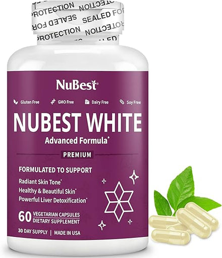 NuBest White - Glutathione 400mg & Milk Thistle Extract - Skin Brightening Supplement - Supports Beautiful and Radiant Skin - Antioxidant & Detoxification - 1 Pack | 1 Months Supply in Pakistan