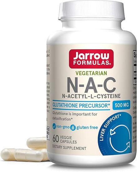 Jarrow Formulas N-A-C 500 mg, Dietary Supplement, Antioxidant Support for Liver Health, 60 Veggie Capsules, 60 Day Supply in Pakistan