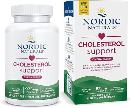 Cholesterol Omega LDL, Lemon - 60 Soft Gels - 975 Omega-3 + Red Yeast Rice & CoQ10 - Normal Cholesterol, Antioxidant Support - EPA & DHA - Non-GMO - 20 Servings in Pakistan