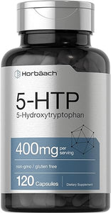 Horbäach 5HTP 400mg Capsules | 120 Count | Extra Strength Supplement | Non-GMO, Gluten Free | 5 Hydroxytryptophan in Pakistan