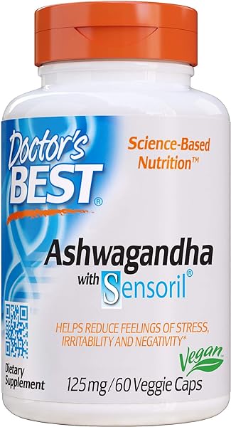 Ashwagandha with Sensoril, Ayurvedic Herb, Standardized Withania somnifera Extract, Clinically Proven to Support Mental Focus, Cardiovascular Health & Healthy Energy, 125mg, 60 Count in Pakistan