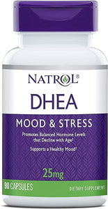 Mood & Stress DHEA 25mg, Dietary Supplement for Balance of Certain Hormone Level and Mood Support, 90 Capsules, 90 Day Supply in Pakistan