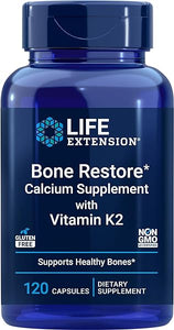 Bone Restore + Vitamin K2 Vitamins & Minerals Maintain Bone Health & Strength - Fortifying Nutrients Calcium, D3 & Important Bone Building Minerals - Non-GMO, Gluten-Free -120 Capsules in Pakistan