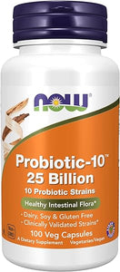 Supplements, Probiotic-10™, 25 Billion, with 10 Probiotic Strains, Dairy, Soy and Gluten Free, Strain Verified, 100 Veg Capsules in Pakistan
