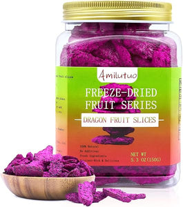 Freeze Dried Diced Dragon Fruit, Freeze Dried Fruit, 150g/5.29oz Frozen Dragon Fruit Chunks, No Additives, Natural, No Added Sugar, Dehydrated Dragon Fruit Ideal for Infusing Drinks, Baked Goods and Water in Pakistan