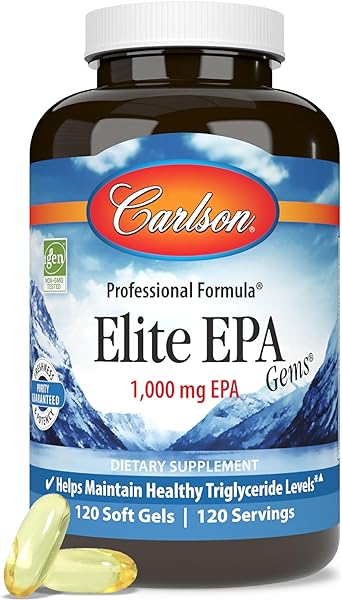 Elite EPA Gems, 1000 mg EPA Fish Oil, Wild-Caught, Norwegian Fish Oil, Sustainably Sourced, Helps Maintain Healthy Triglyceride Levels, 120 Softgels in Pakistan