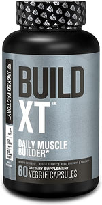 Build-XT Daily Muscle Builder & Performance Enhancer - Muscle Building Supplement for Muscular Strength & Growth | Trademarked Ingredients Peak02, ElevATP, & Astragin - 60 Veggie Pills in Pakistan