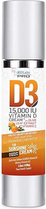 All Natural Vitamin D3 15000IU Vitamin D Cream, Maximum Strength, Fight Vitamin D Deficiency Naturally - with Vitamin K2 & Olive Leaf Extract - Three Month Supply - Safe & Effective (15,000IU - 3.6oz) in Pakistan