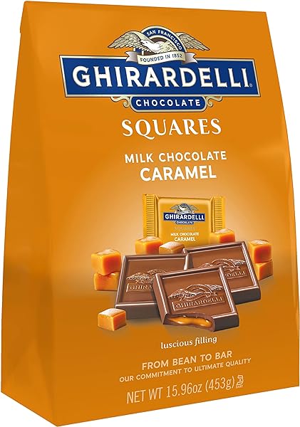 Milk Chocolate SQUARES with Caramel Filling for Mother's Day Chocolate Gifts, 15.96 oz Bag in Pakistan in Pakistan