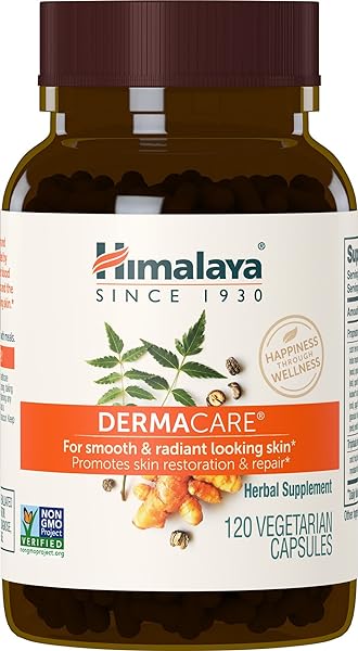 DermaCare with Alma, Neem & Turmeric, for Mild Acne Relief and Clear, Smooth & Radiant Looking Skin, 560 mg, 120 Capsules in Pakistan