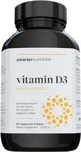 Plant-Based Vitamin D3 Immune Support with Vegan K2 Complex in a Vegetarian Softgel - Includes 5,000 IU of Vitamin D for Immunity Boost, Complete Bone Health & Arterial Protection (1 D3+K2) in Pakistan