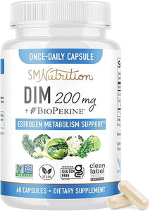 DIM Supplement 200 mg | Estrogen Balance for Women & Men | Hormone Balance, Hormonal Acne Support, Menopause Support, Antioxidant Support | Clean Label Project Certified, Vegan, Soy Free | 60 Ct. in Pakistan