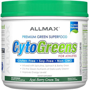 Cytogreens Super Greens Powder, Infused with Spirulina, Spinach & Barley Grass, Supports Immune Health and Digestive Function, Gluten Free and Vegan Friendly, 267 Grams in Pakistan