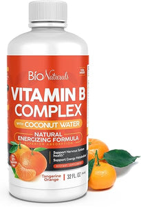 Vitamin B Complex Liquid Supplement - 100% Natural Energy Boost with Vitamins B1 B2 B3 B5 B6 B12 & Organic Coconut Water for Stress, Mental Focus & Healthy Immune System - 32 fl oz in Pakistan