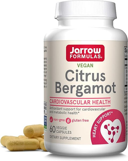 Jarrow Formulas Citrus Bergamot 500 mg - 60 Servings (Veggie Caps) - Antioxidant Support for Cardiovascular & Metabolic Health - Dietary Supplement - Gluten Free - Use with Jarrow Formulas QH-absorb in Pakistan