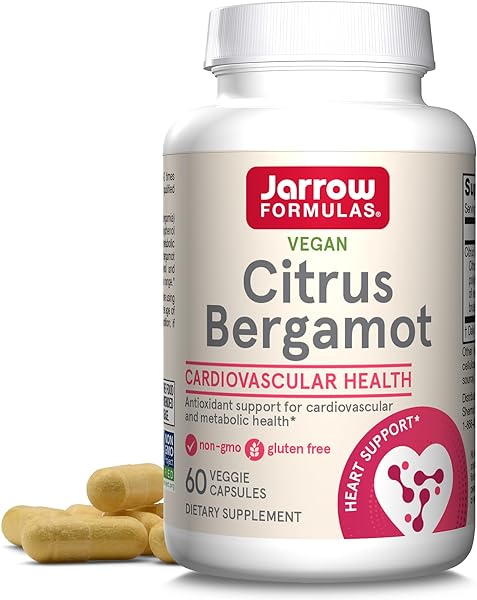Jarrow Formulas Citrus Bergamot 500 mg - 60 Servings (Veggie Caps) - Antioxidant Support for Cardiovascular & Metabolic Health - Dietary Supplement - Gluten Free - Use with Jarrow Formulas QH-absorb in Pakistan in Pakistan