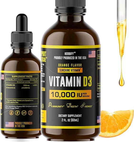 HERBIFY Vitamin D3 10000 IU - Made in USA Liq in Pakistan