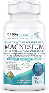 Elemental Magnesium, L-Threonate, Bisglycinate Chelate, Malate, from Kappa Nutrition. in Pakistan