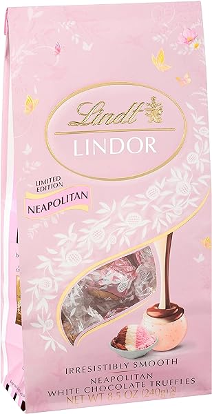 LINDOR Spring Neapolitan White Chocolate Truffles, Chocolates with Smooth, Melting Truffle Center, 8.5 Oz Bag in Pakistan