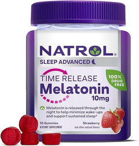 Time Release Melatonin 10 mg, Dietary Supplement for Restful Sleep, Sleep Gummies for Adults, 55 Strawberry-Flavored Melatonin Gummies, 55 Day Supply in Pakistan