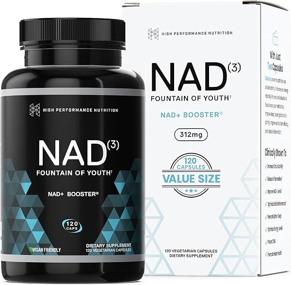 Supplements NAD3 NAD+ Booster | Size 2 Month Supply | Clinically Proven & Independently Tested - Metabolic Repair | 312 mg/ Serving - 120 Capsules in Pakistan in Pakistan