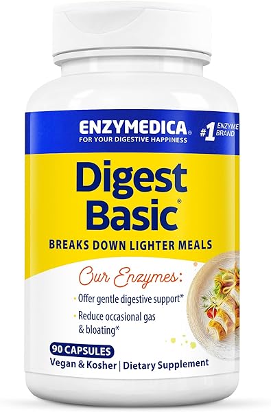 Digest Basic, Digestive Enzymes for Sensitive Stomachs, Offers Fast-Acting Gas & Bloating Relief, 90 Count in Pakistan