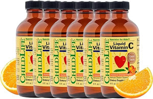 CHILDLIFE ESSENTIALS Liquid Vitamin C - Immune Support, Vitamin C Liquid, All-Natural, Gluten-Free, Allergen Free, Non-GMO, High in Antioxidants - Orange Flavor, 4 Ounce Bottle (Pack of 6) in Pakistan