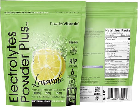 Electrolytes Powder Plus Keto, Lemonade (100 Servings) 0 Sugar, No Maltodextrin,1000mg Potassium,120mg Calcium,120mg Magnesium,Organic Vitamin C,Zero Calories, Energy Hydration Powder in Pakistan