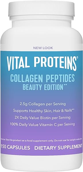 Collagen Peptides Beauty Edition Capsules, 2.5g of Collagen Per Serving with Biotin and Vitamin C, 30 Servings in Pakistan