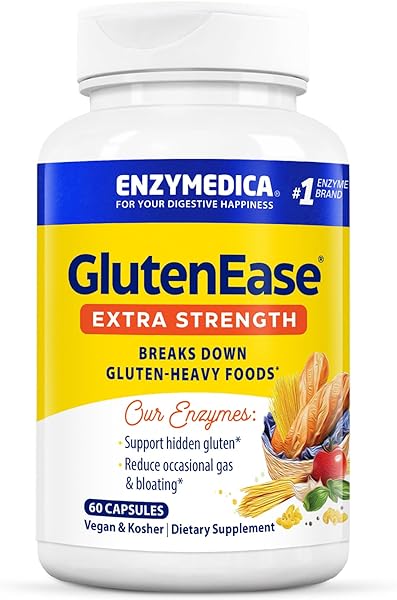 GlutenEase Extra Strength, Maximum Potency Digestive Enzymes, Supports Gluten & Casein Intolerance, 60 Count in Pakistan