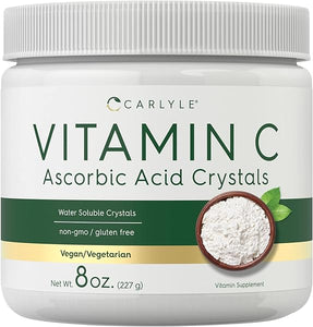 Carlyle Ascorbic Acid Powder | Vitamin C | 8 Ounces | Water Soluble Crystals | Vegan, Vegetarian, Non-GMO and Gluten Free Supplement in Pakistan