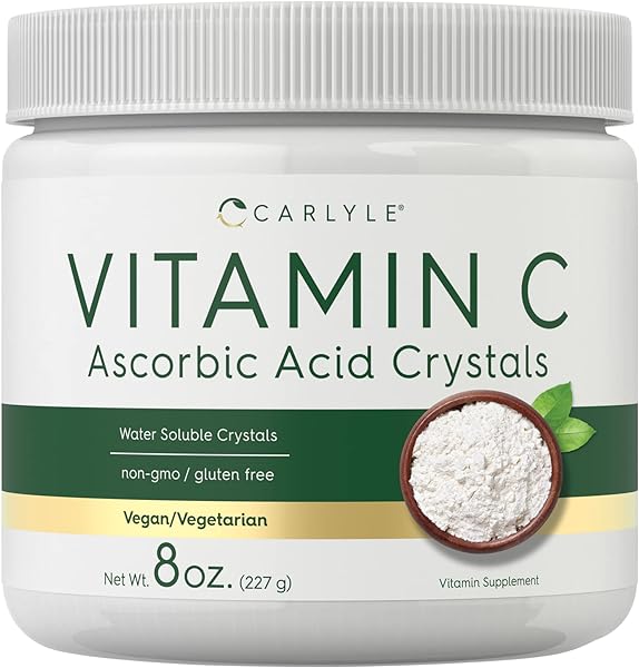 Carlyle Ascorbic Acid Powder | Vitamin C | 8 Ounces | Water Soluble Crystals | Vegan, Vegetarian, Non-GMO and Gluten Free Supplement in Pakistan in Pakistan